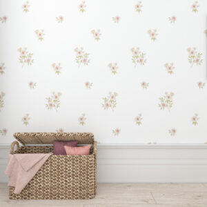 Tapete mit Teerosen für das Schlafzimmer