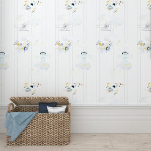 Tapete Flugzeuge und Streifen