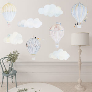 Aufkleber Luftballons blau für Jungen oder Mädchen