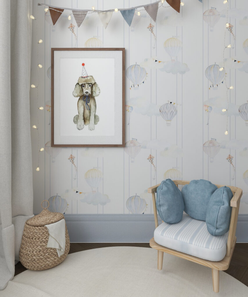 Wallpaper Luftballons und Streifen