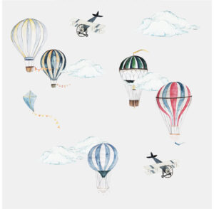 Tapeten aus Ballons und Flugzeugen