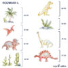 NAKLEJKI DINOZAURY ROZMIAR L