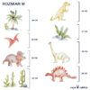 Wandaufkleber mit Dinosauriern