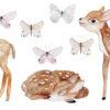 Wandaufkleber für Kinder – Rehe und Schmetterlinge 4 NAKLEJKI SARENKI I MOTYLKI 50 X100 CM scaled