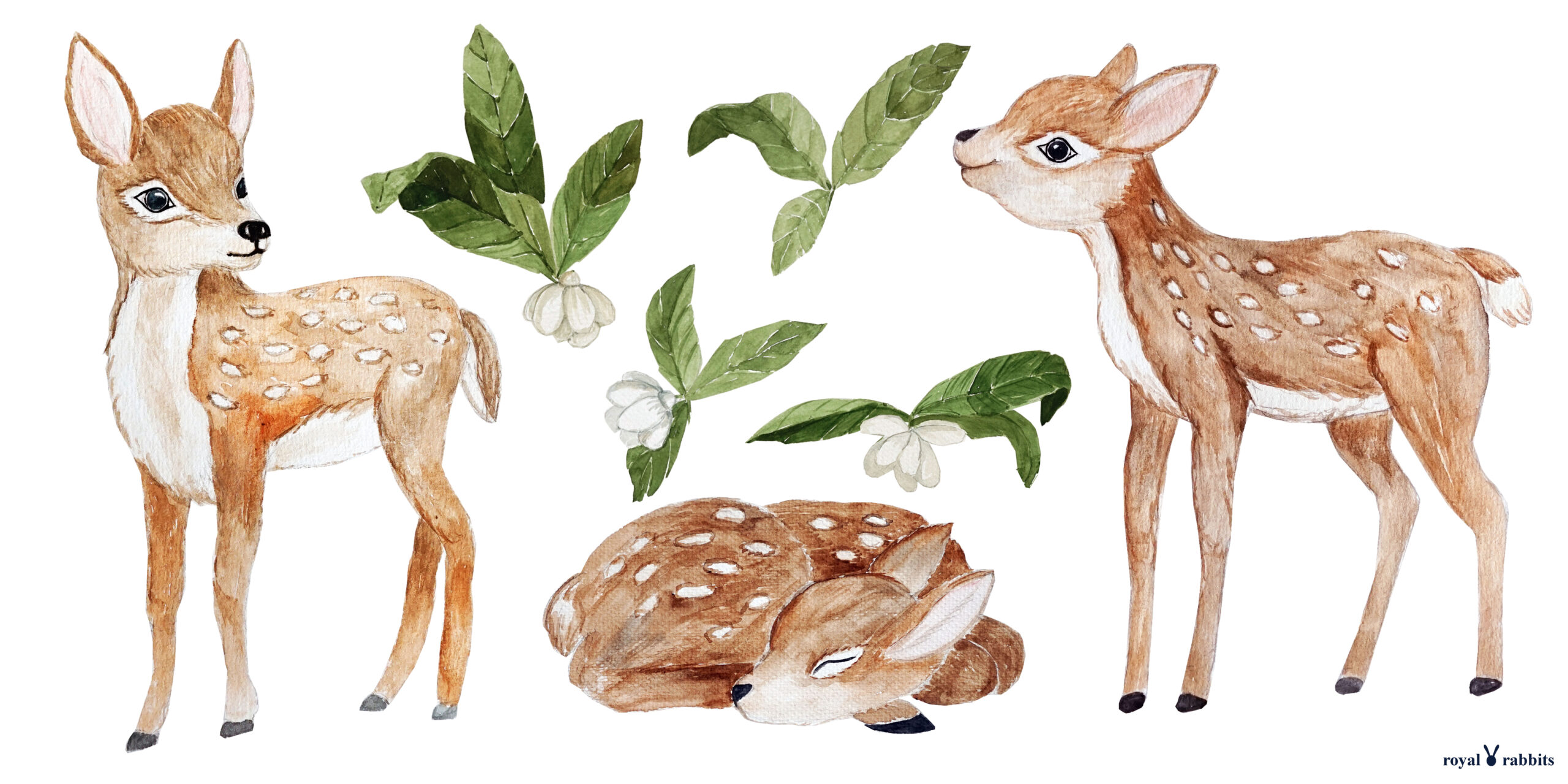 Aufkleber Rehkitze im Gras 2 NAKLEJKI SARENKI W TRAWIE scaled