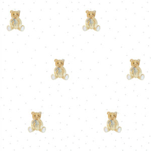 Tapete Teddybär beige | Tapete für Mädchen Motiv Teddybär | Dekoration für das Mädchenzimmer