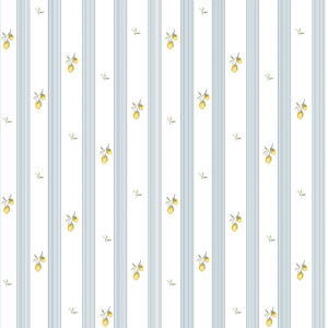 Zitronenblaue gestreifte Tapete für die Küche