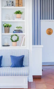 Tapete Streifen dunkelblau