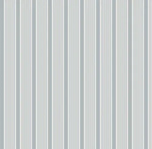 Streifentapete - Beige Marineblau