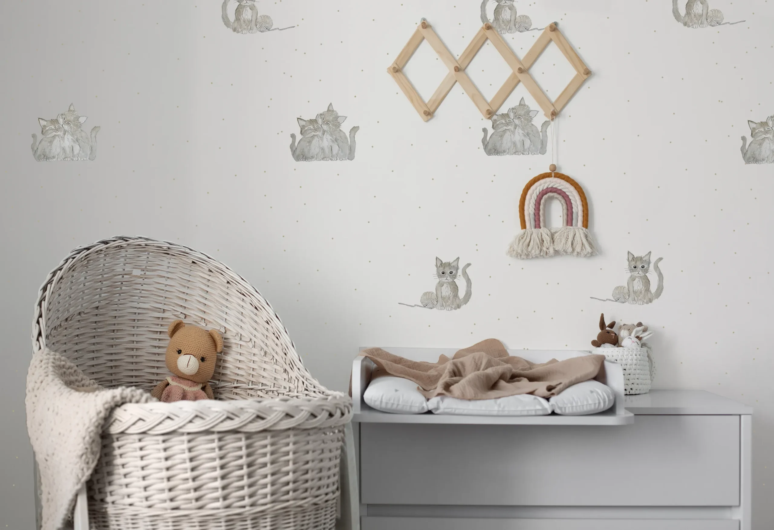 Tapete mit Kätzchen 1 Tapete mit süßen Kätzchen für Mädchen
