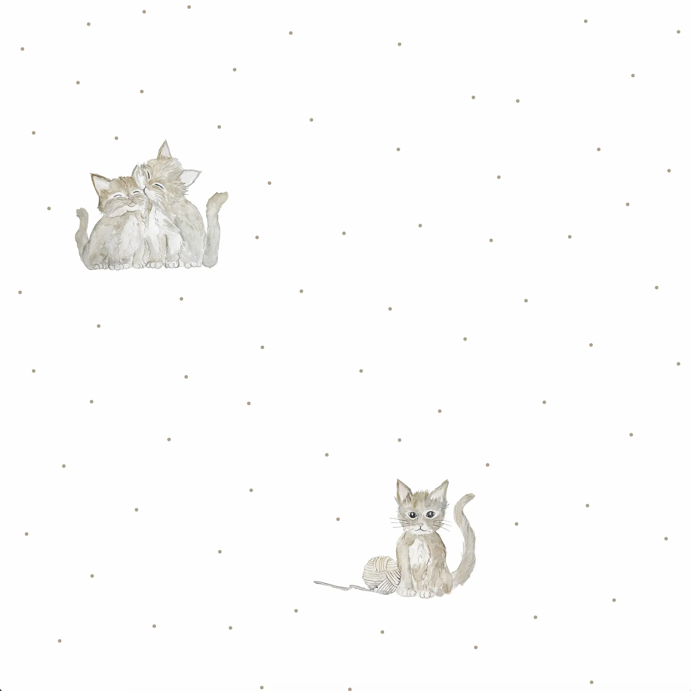 Tapete mit Kätzchen 3 Kätzchentapete, Tapete für das Mädchenzimmer