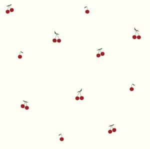 Fototapete Kirschen nach Maß auf beigem Hintergrund