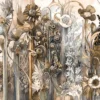 Fototapete Mural Beige mit Blumen