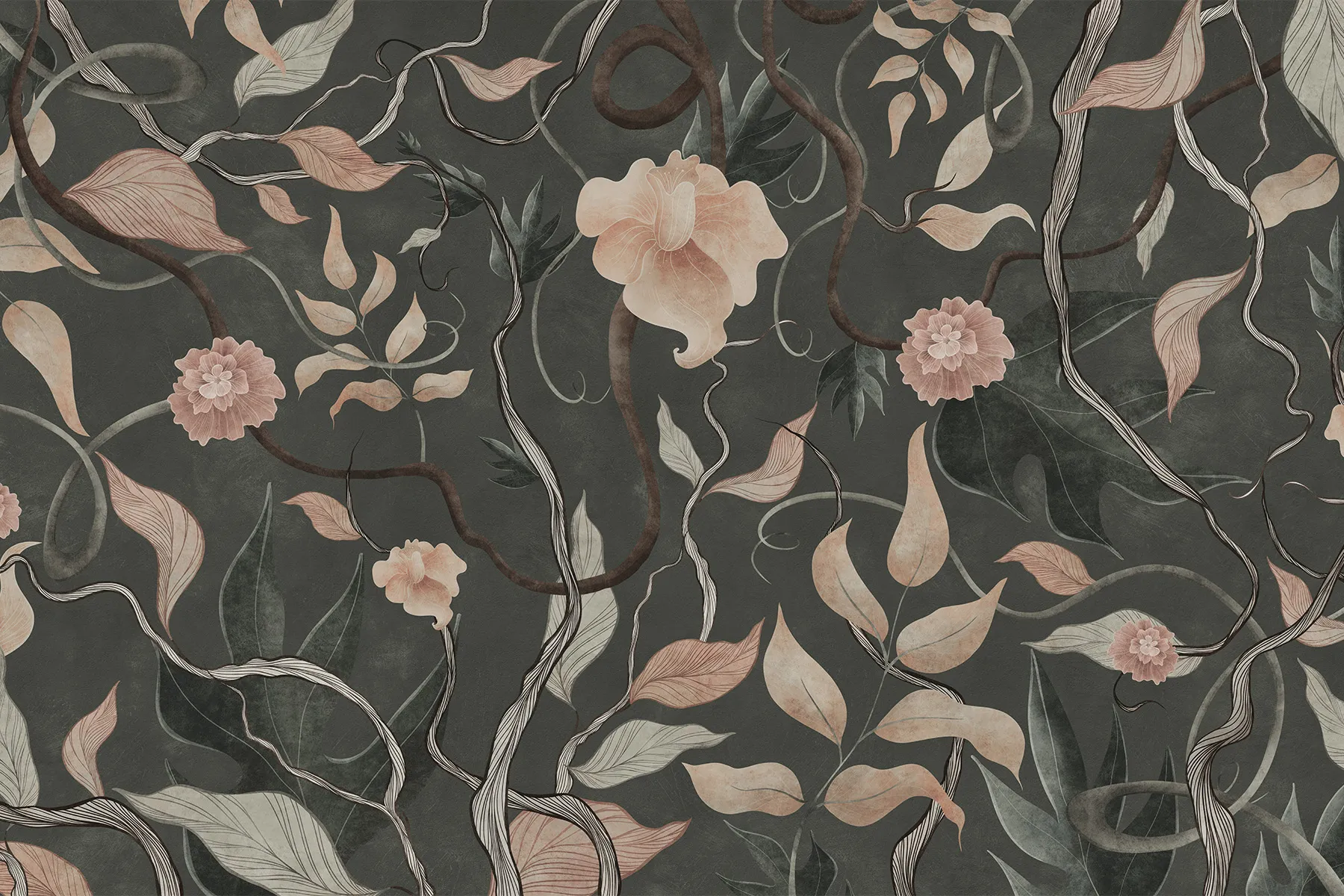 Fototapete mit großen Blumen - Blossome 1 Tapete große Blumen für das Wohnzimmer