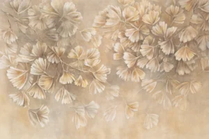 Fototapete Blätter für das Schlafzimmer