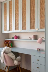 Aranżacja strefy do nauki w pokoju dziewczynki