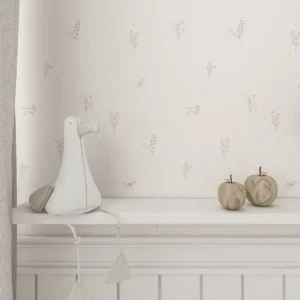 Unikalne tapety skandynawskie z dyskretnymi motywami kwiatów w stylu minimalistycznym