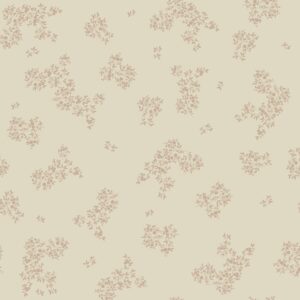 Tapete Blumenwiese Beige und Lachsrosa