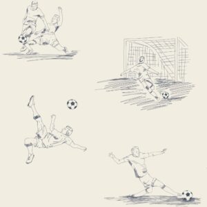 Tapete mit Fußballmotiv