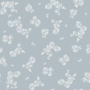 Tapete Blumenwiese Blau und Weiß