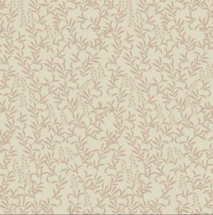 Zarte Blatttapete für das Schlafzimmer