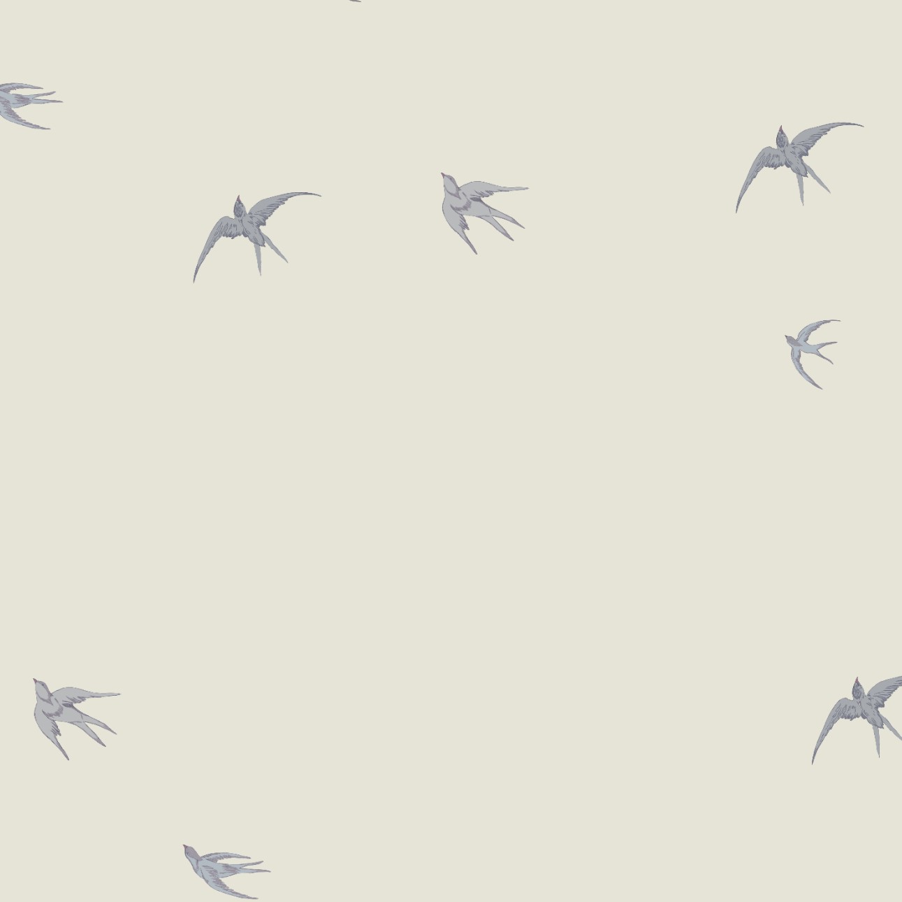 Tapete Vögel blau 1 Tapete mit hellblauen Vögeln für das Jungenzimmer