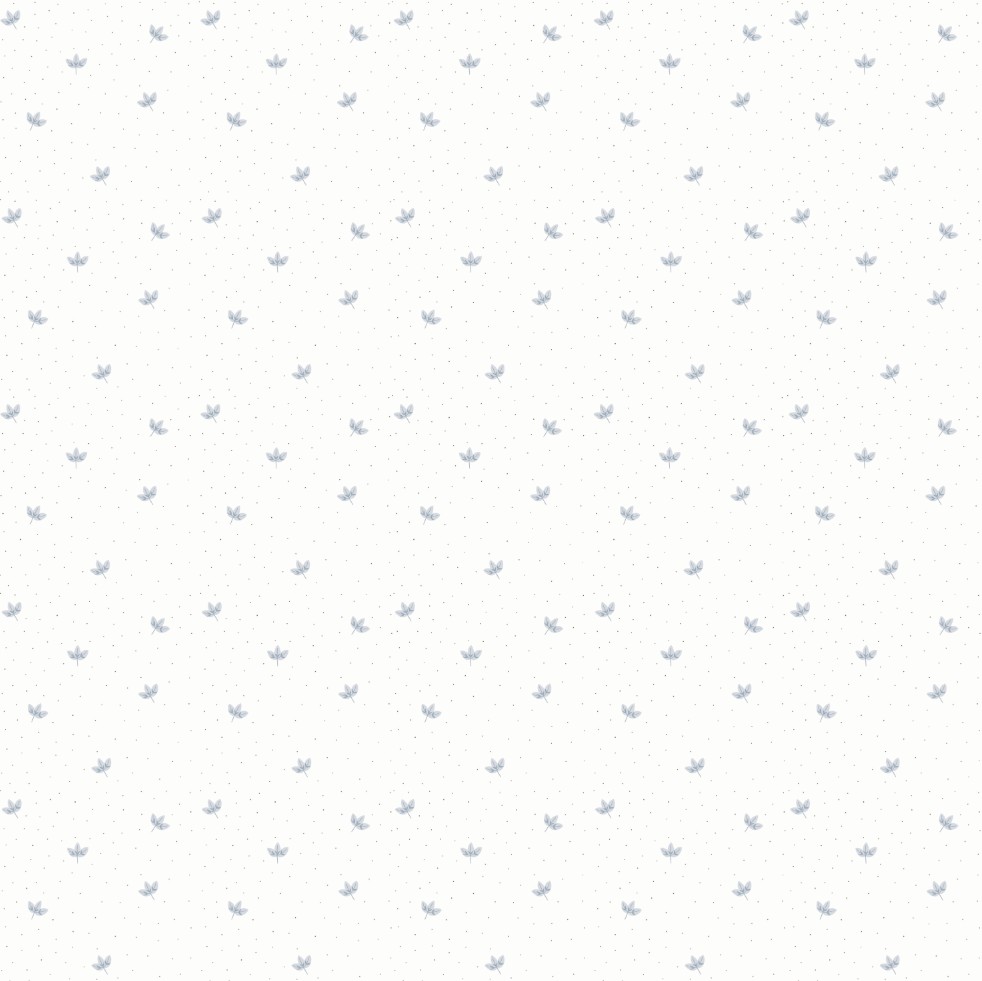 Tapete kleine hellblaue Blättchen 1 Tapete mit feinen, hellblauen Blättchen fürs Schlafzimmer