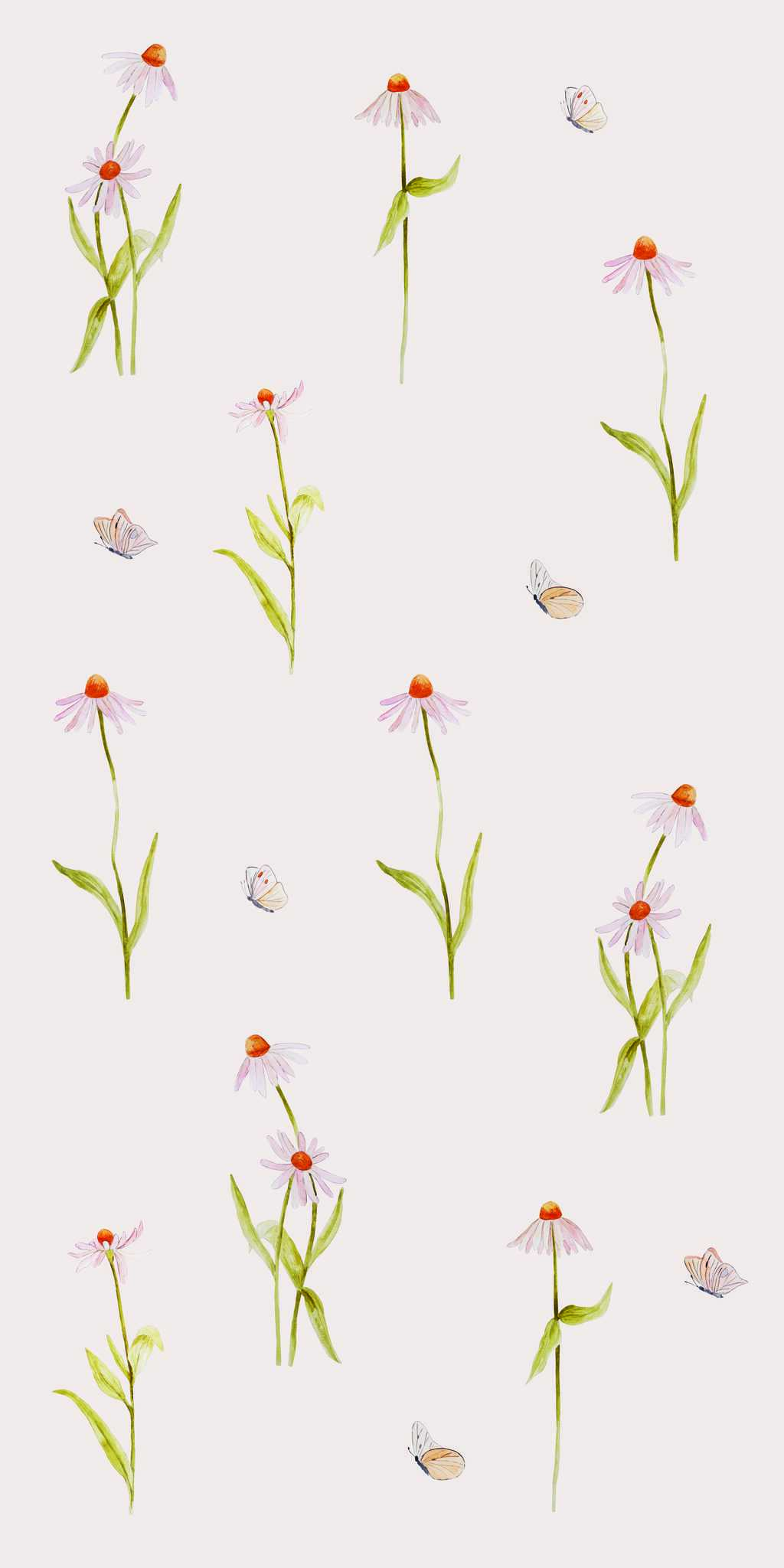 Tapete Blumen Sonnenhut - auf der Rolle 1 Blumentapete Sonnenhut - auf der Rolle