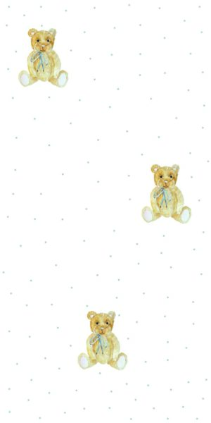 Tapete Teddybär beige - auf der Rolle