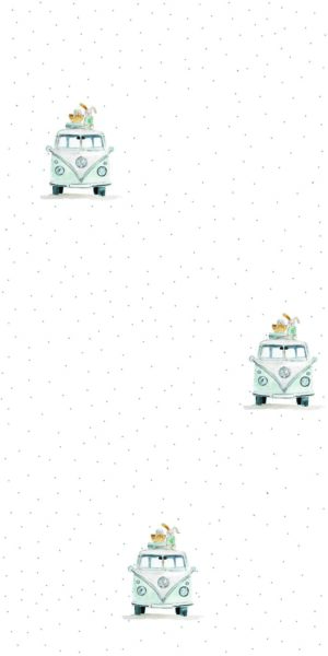 Tapete Oldtimer Volkswagen Bulli - auf Rolle