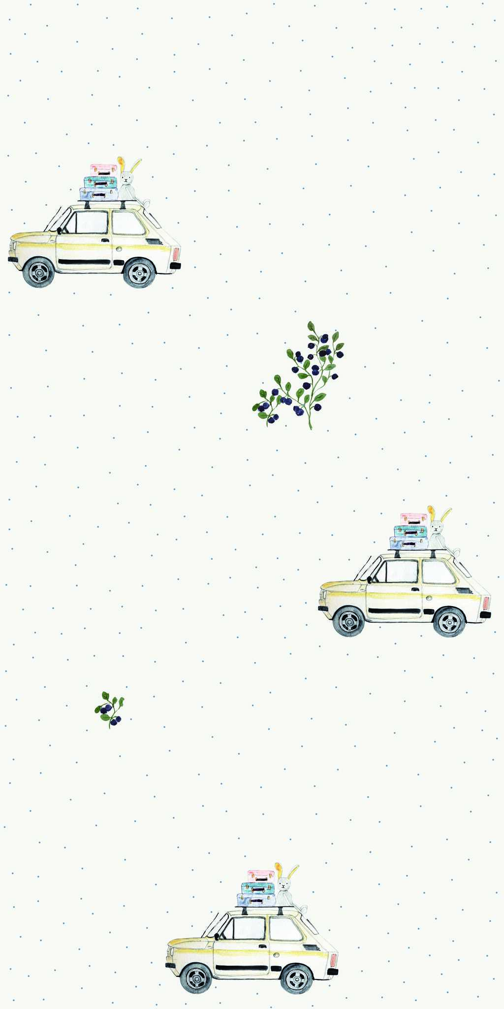 Autotapete Fiat 126p Maluch - auf der Rolle 1 Tapete mit Fiat 126p Maluch Autos - auf Rolle