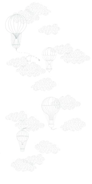 Lineare Tapete Ballons - auf der Rolle