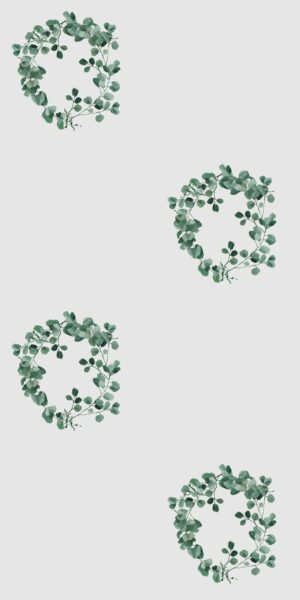 Tapete mit Blätterkranz - auf der Rolle