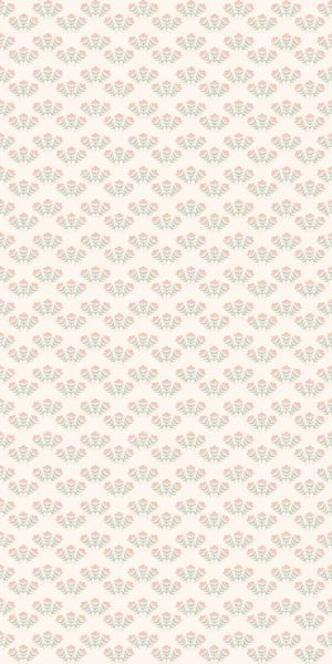 Tapete lachsfarbene Gänseblümchen auf hellem Hintergrund - auf der Rolle