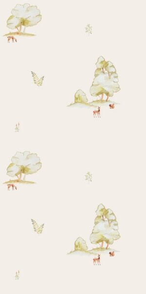 Waldtapete Beige | Wald für die Wand für Wohnzimmer und Schlafzimmer