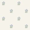 Blaue Tapete mit Blumen | Elegantes Wandmuster für das Wohnzimmer