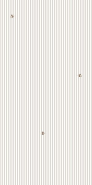 Beige Tapete mit Bienen und Streifen | Stilvolle Wanddekoration