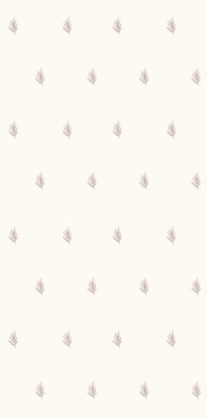 Tapete Rostrote Blätter und Zweige - Modisches botanisches Muster