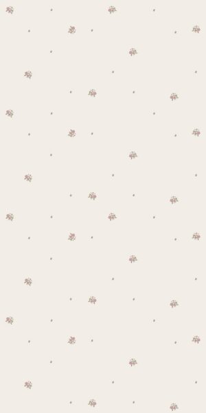 Tapete mit kleinen rosa Blümchen – Zartes Blumenmuster für die Wand