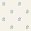 Blaue Tapete mit Blumen | Elegantes Wandmuster für das Wohnzimmer